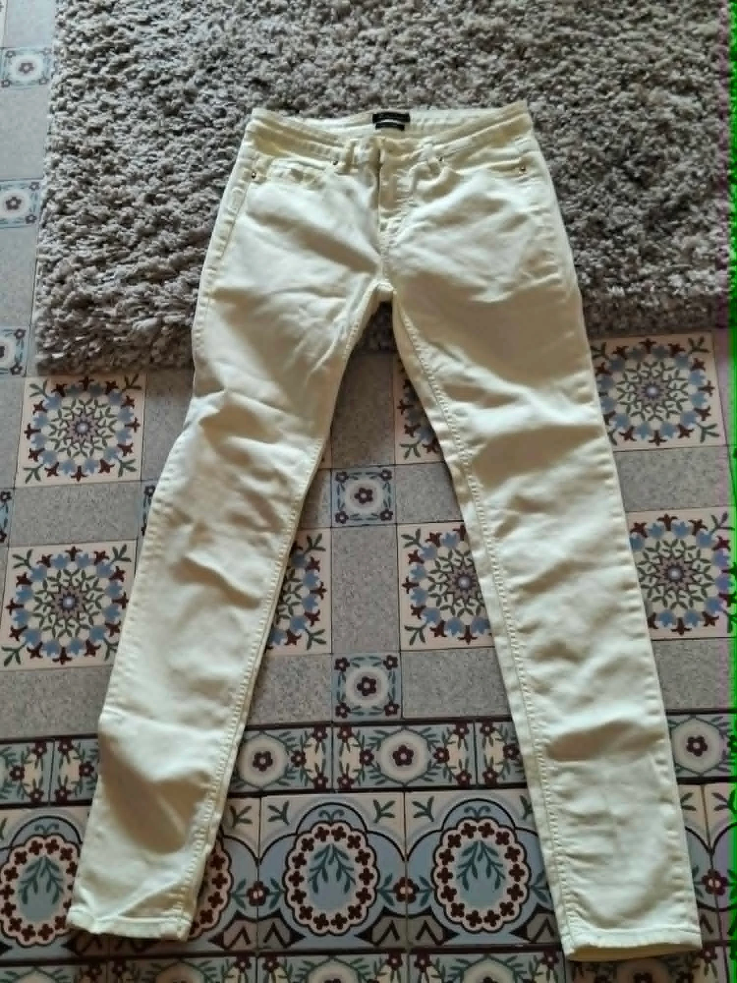 Lichtgele slim/skinny fit jeans / Massimo Dutti